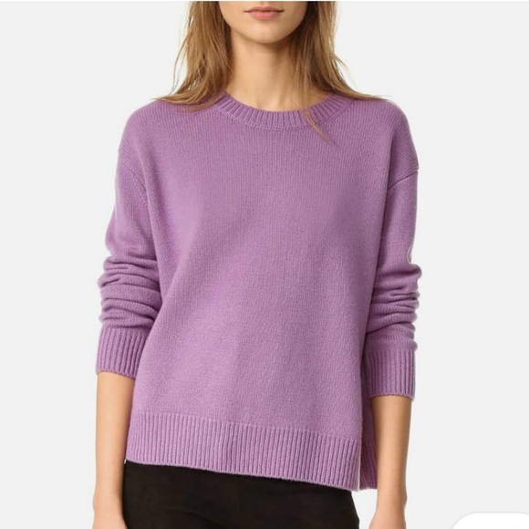 Vince 100% Cashmere Light Violet Crewneck Sweater - Sz XS - Picture 1 of 8